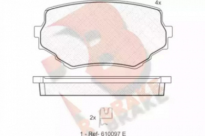 R BRAKE rb1319 -  Комплект тормозных колодок, дисковый тормоз